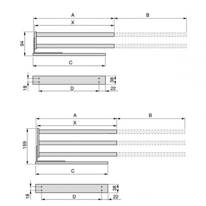 Pull-Out Towel Rack with 3 Arms