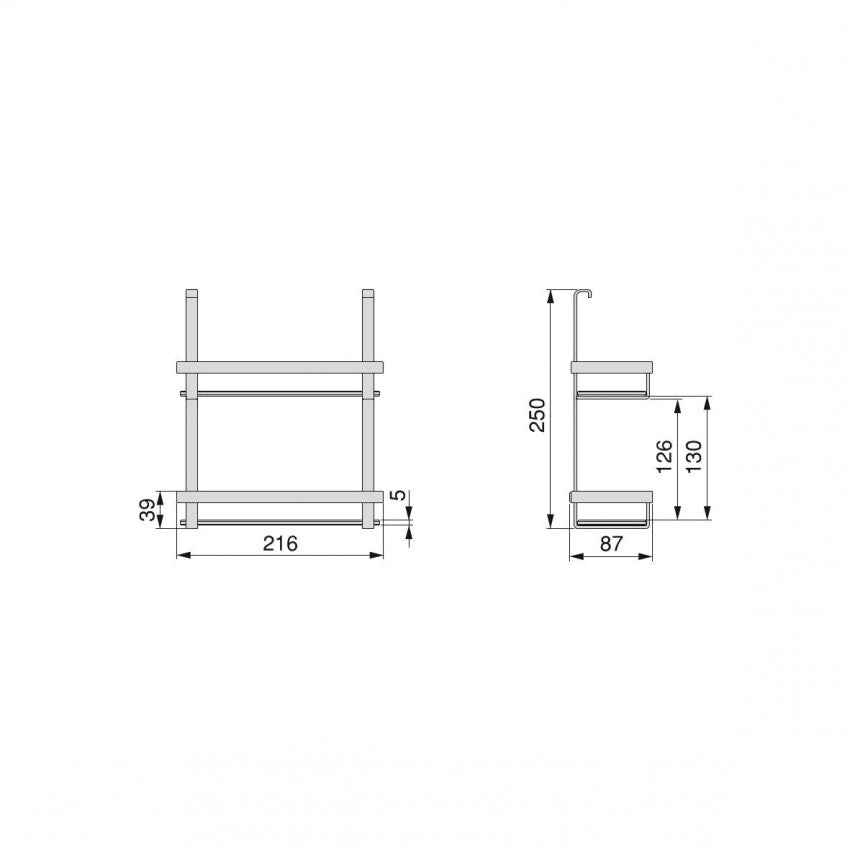 Spice Basket for Kitchen Rail System