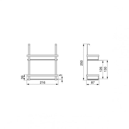 Spice Basket for Kitchen Rail System