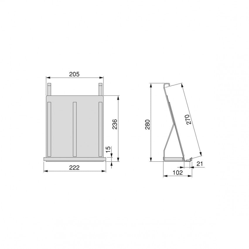 Tablet Stand for Kitchen Rail System