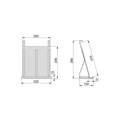 Tablet Stand for Kitchen Rail System